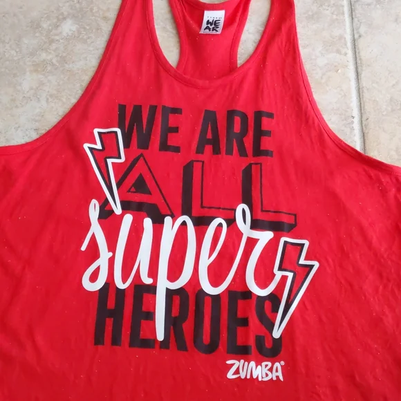 Zumba Fitness Tops We Are All Superheroes Zumba Tank Poshmark